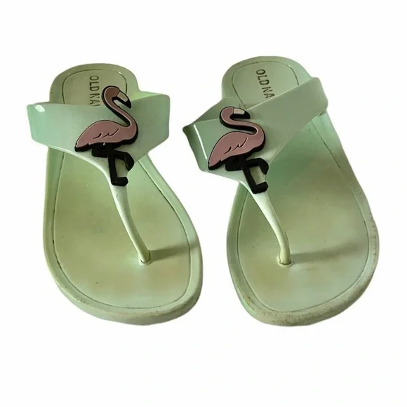 Old Navy Mint Flamingo Jelly Sandals Sz 13